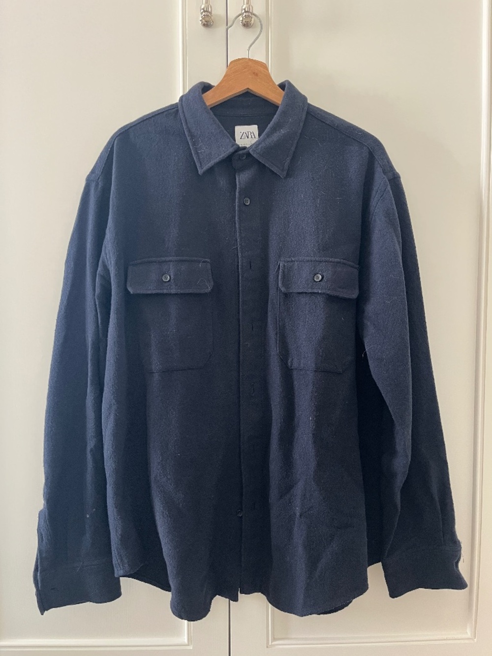 Zara Men's Cozy Flannel Navy Blue
